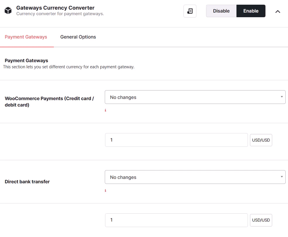 Gateways Currency Converter