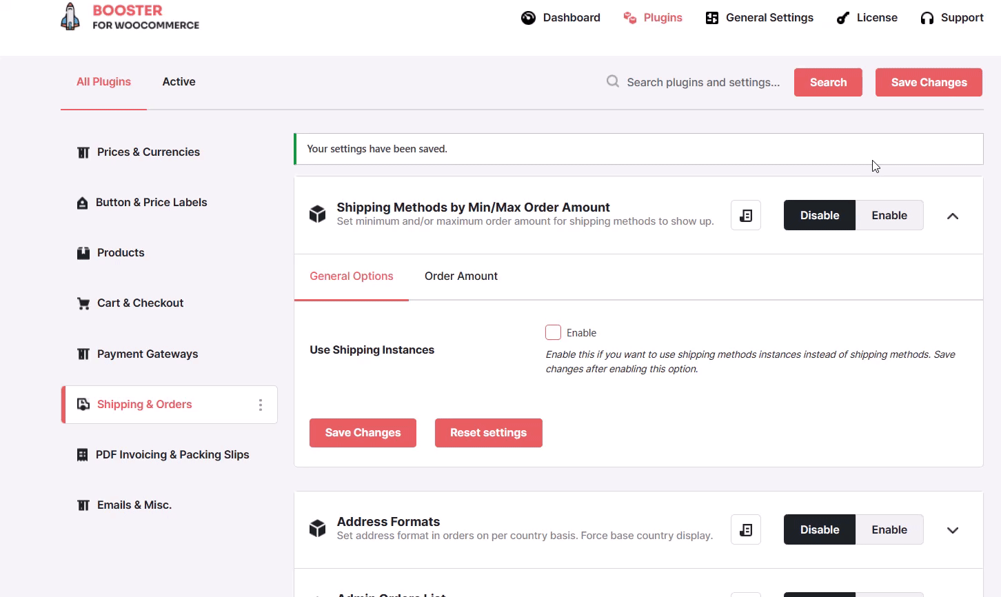 Shipping Method By Order Min Max