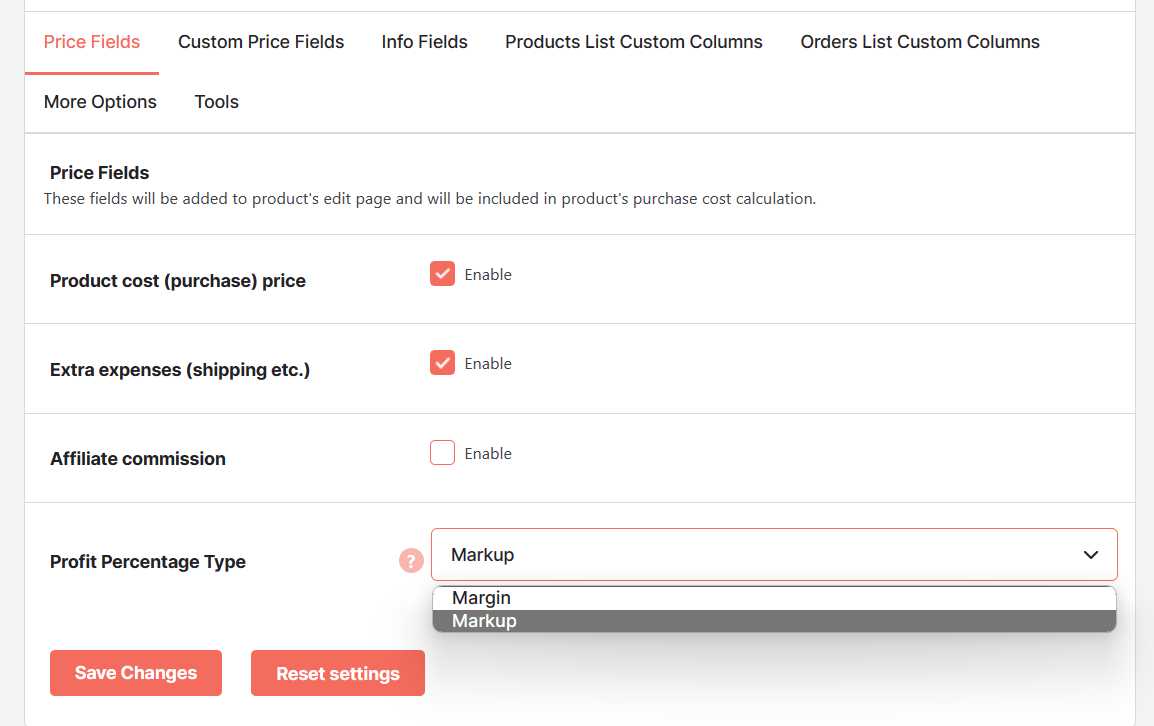 Woocommerce Cost Of Goods1