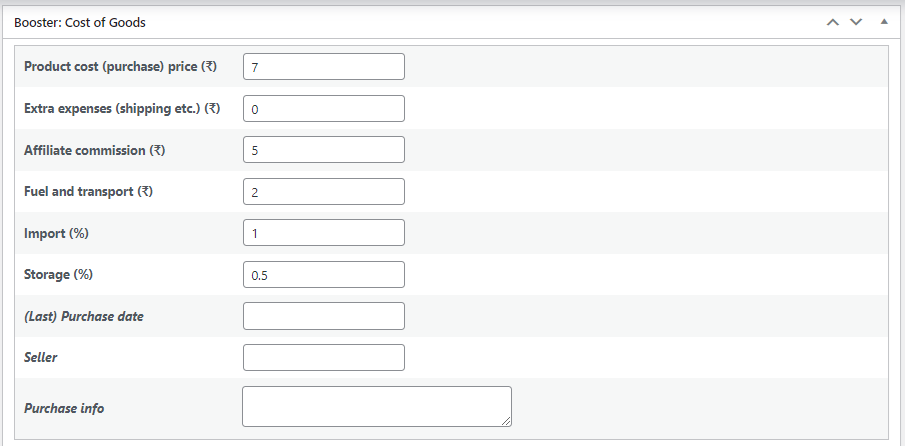 Woocommerce Cost Of Goods5