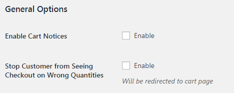 WooCommerce Order Min Max Quantities Admin Settings General Options 1