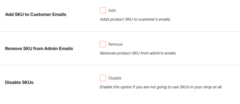 Woocommerce Sku8
